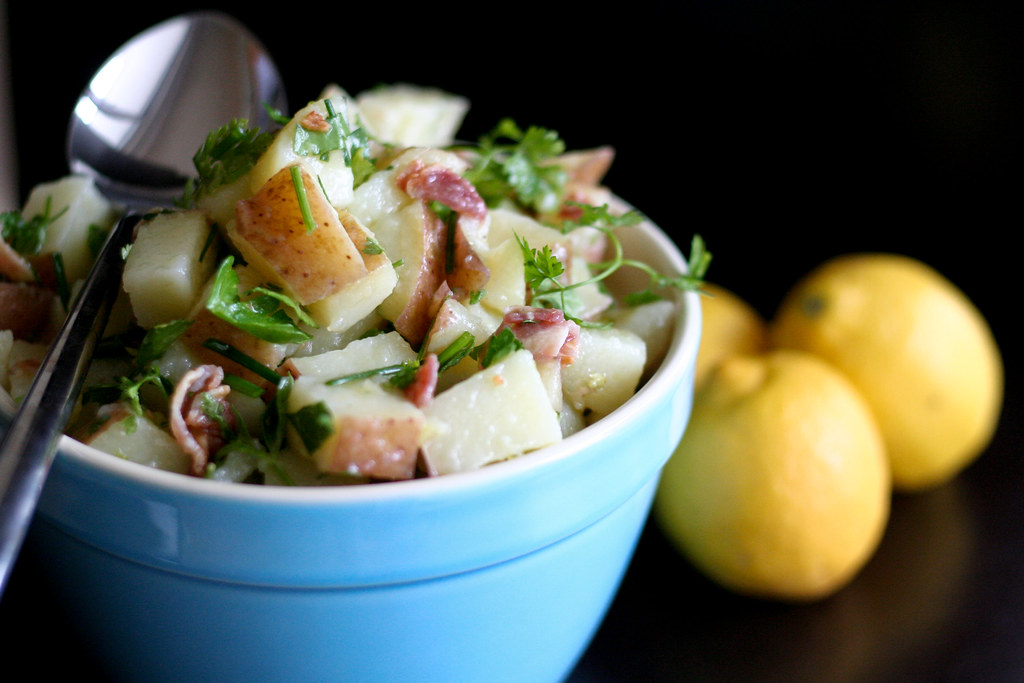 Pancetta Potato Salad with Lemony Herb Vinaigrette 