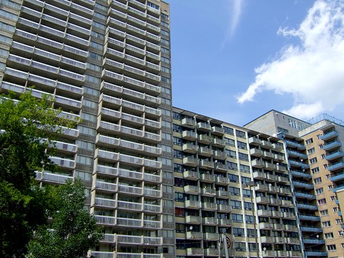 Downtown apartment towers