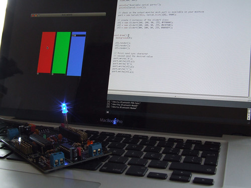 RGB Mixer - Processing to Arduino