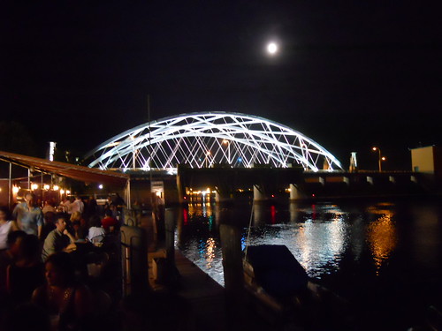 Moon over I-Way Bridge