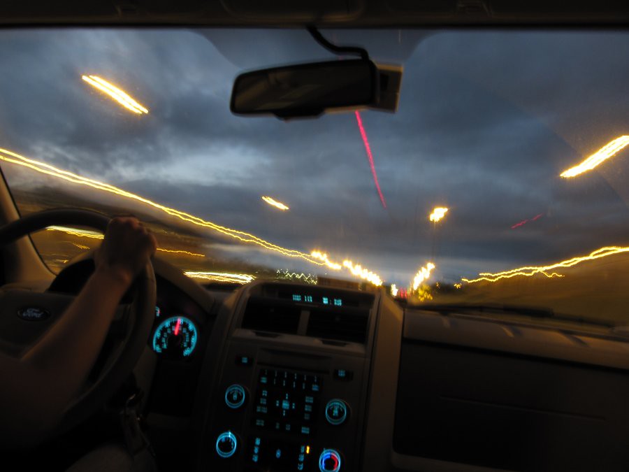 Driving on Rt. 28 near Dulles, VA