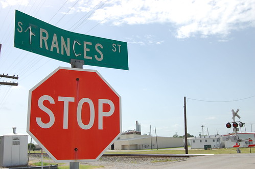 St. Francis & Stop street sign in Terrell