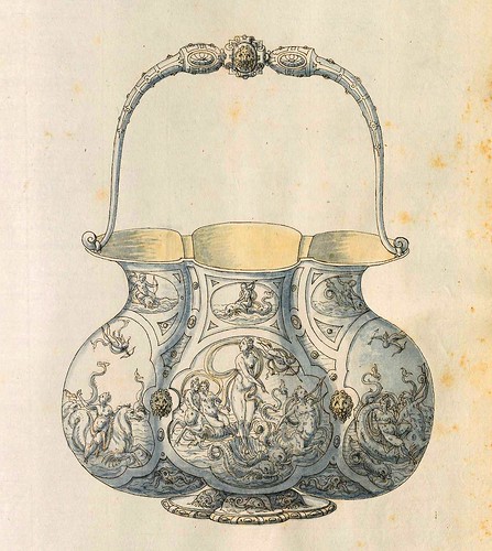 016-Cuenco con asa-Entwürfe für Prunkgefäße in Silber mit Gold-BSB Cod.icon.  199 -1560–1565- Erasmus Hornick
