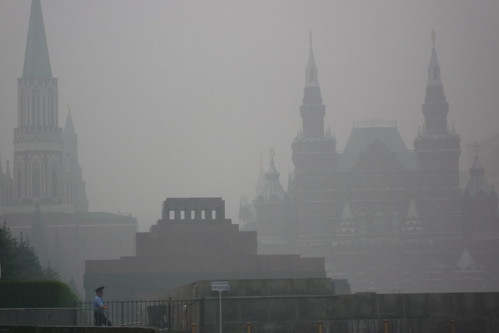 Mausoleum Lenins bei Smog