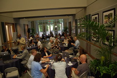 The assembled group meets up for the Unconference