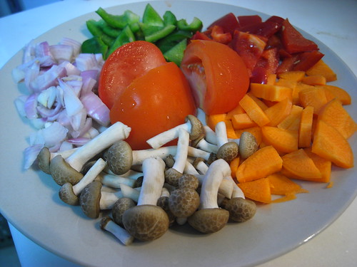 Prep: Stir fried mushrooms & vegetables