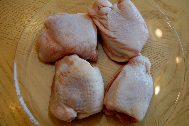 raw chicken thighs