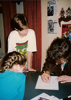 Kevin Eastman @ TMNT  comic book store Summer signing (( 1987 ))