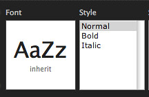 You can choose to make our system fonts bold and italic.
