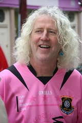 Mick Wallace, wearing pink