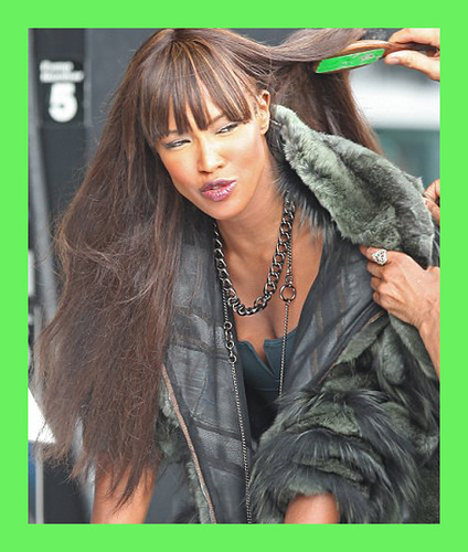 naomi campbell hair loss. hair from the side of her