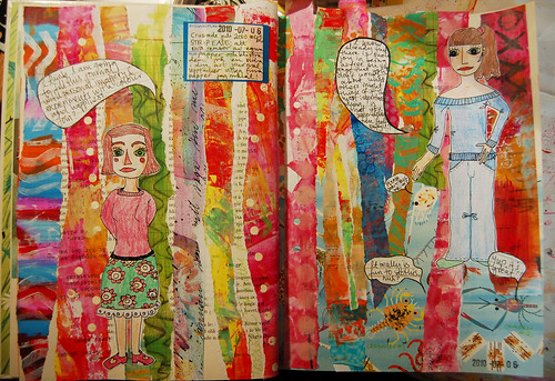 Strip Ease Art Journal Page