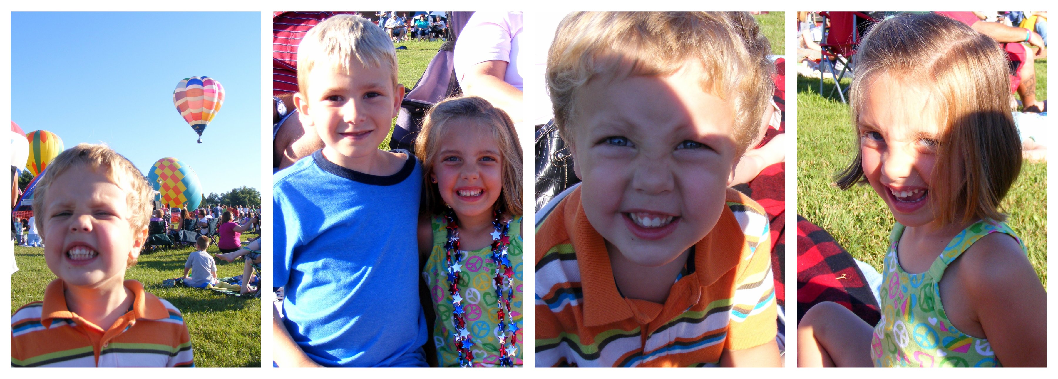 kids at balloon 
festival collage