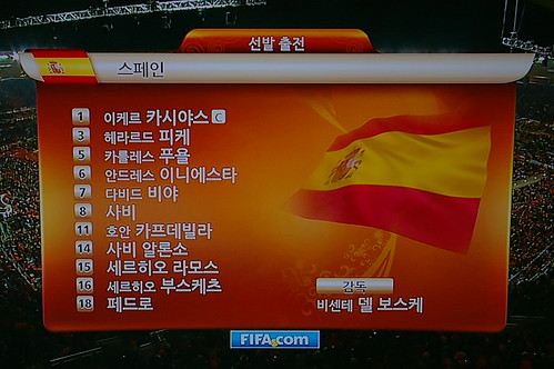 Spanish final team (in Korean)