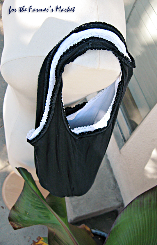 black and white tank top bag