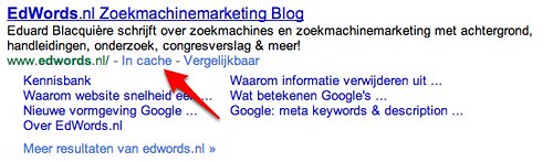 Google.nl zoekresultaat EdWords.nl