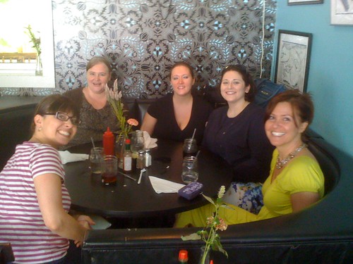 Carrie, Sarah, Meredith, Alison, and Anne Marie at Mama's Boy