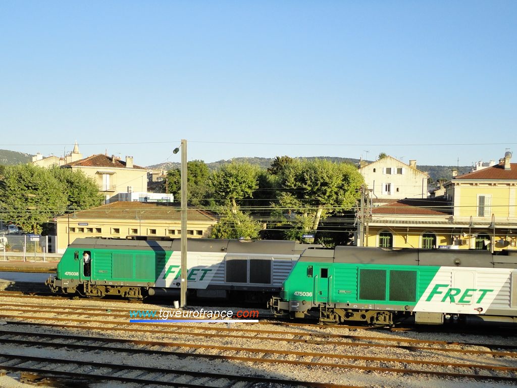 Deux locomotives Diesel-électriques BB75000 de la gamme Prima d'Alstom