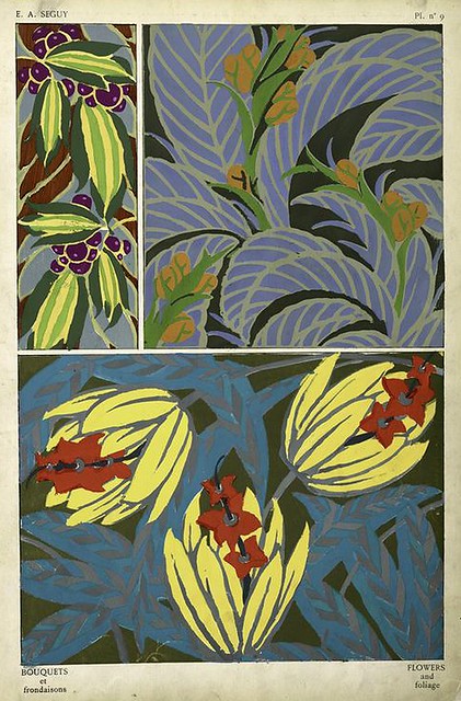 012-Bouquets et frondaisons. 60 motifs en couleur- Eugene Alain Seguy