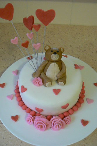 teddy bear valentines day. Teddy Bear Valentines day cake