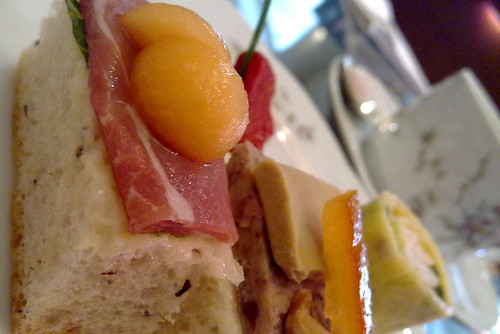 Beef and foie gras sandwiches at Goodwood Park Hotel cafe hi-tea buffet