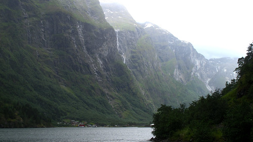 A Waterfall Through the Mists - Nærøyfjord, Norway