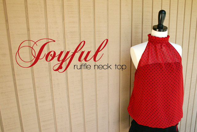 Joyful ruffle neck top 1