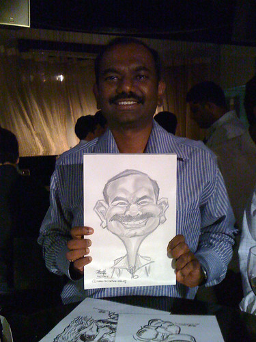 caricature live sketching for RBS 14 July 2010 - 10