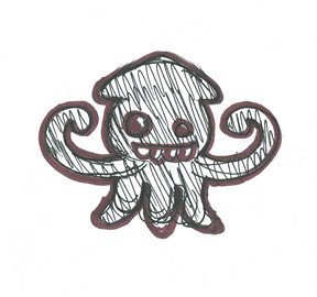 squid monster doodle