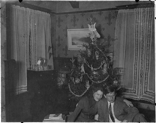 Christmas tree and a couple