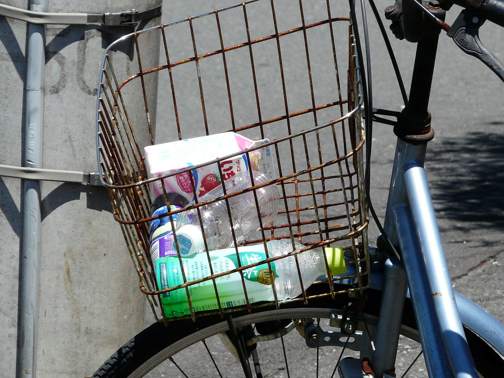 Bicycle Basket Rubbish Bin