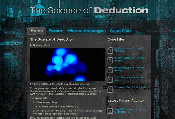 Sherlocks Site - The Science of Deduction