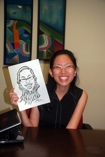 Caricature live sketching @ UOB Finance Division - 11