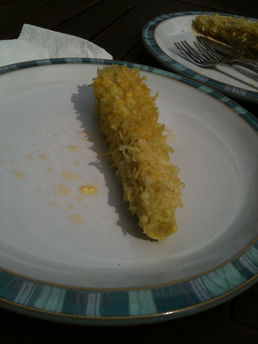 Something has been eating the sweetcorn