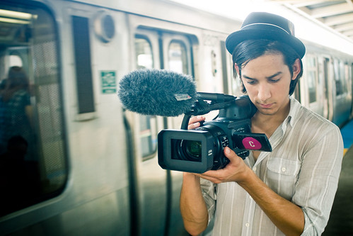 Matt filming L train