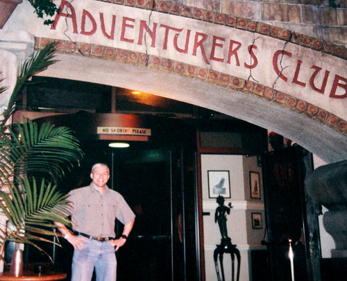 Hubby at the Adventurers Club