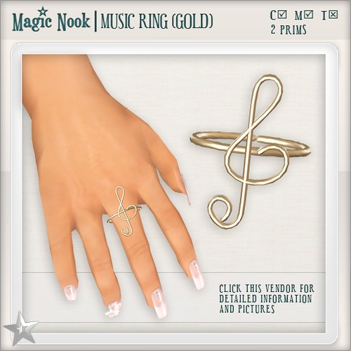 [MAGIC NOOK] Music Ring (Gold)