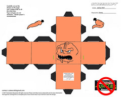 "Teenage Mutant Ninja Turtles Adventures" -  Krang papercraft model figure  [[  CUBEECRAFT  model by Joshua Wolf  ]]