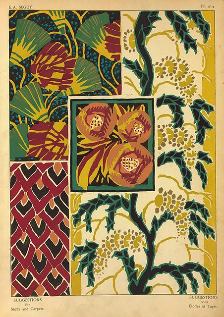 031-Suggestions pour étoffes et tapis 60 motifs en couleur 1927- Eugene Alain Seguy