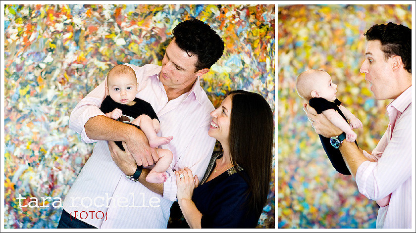 colored wall family session