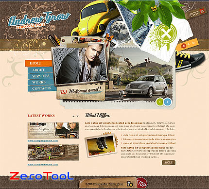 FlashMint 2630 Andrews personal page flash XML template