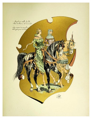 009-Castellanas de mitad del siglo XIV-Le chic à cheval histoire pittoresque de l'équitation 1891- Louis Vallet