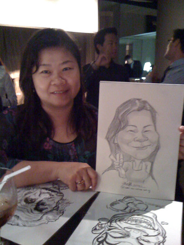 caricature live sketching for RBS 14 July 2010 - 4
