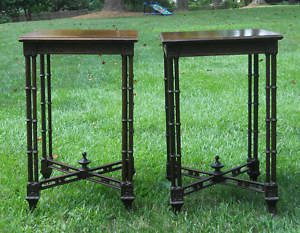 antique chippendale bamboo accent tables
