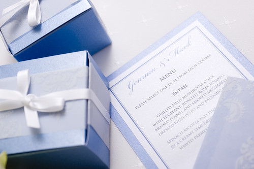 Aqua Blue Wedding Invitation Set1