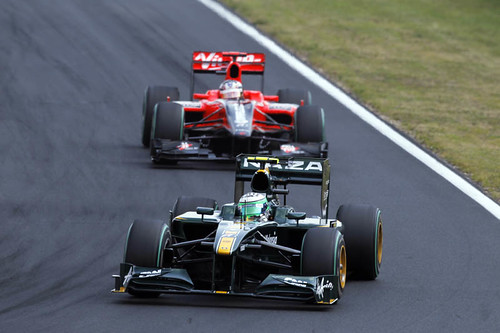 Heikki in race action in Hungary