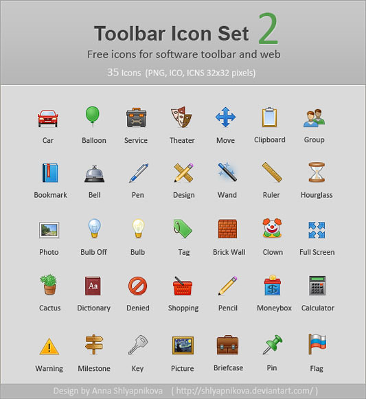 Toolbar Icon Set 2