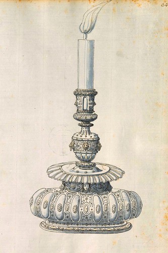 012-Candelabro-Entwürfe für Prunkgefäße in Silber mit Gold-BSB Cod.icon.  199 -1560–1565- Erasmus Hornick