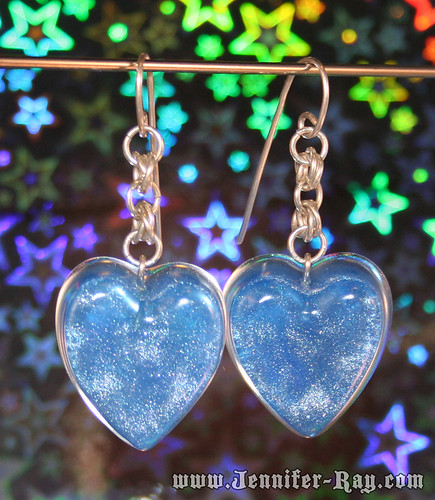 Blue Pearl Silver Earrings