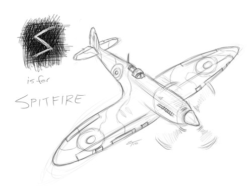 Sketch81 - S is for Spitfire